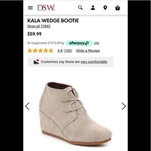 NWOB Toms Women’s 9 Kala Taupe Wedge